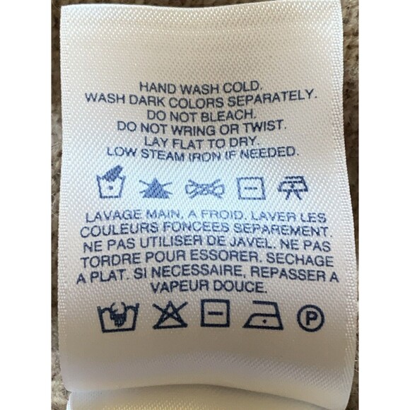 Vintage Lands End Lambs Wool Blend Cardigan Knit 1/4 zip Sweater Mens MEDIUM - Picture 8 of 9